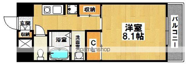 GROOVE堺東アネックス(1K/7階)の間取り写真