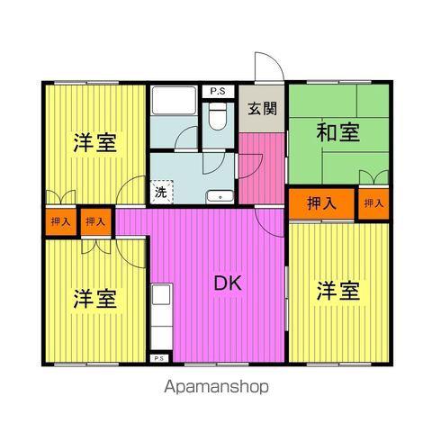 エクシール南松崎(4DK/3階)の間取り写真