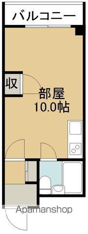 第2シャトウはまなす(ワンルーム/4階)の間取り写真