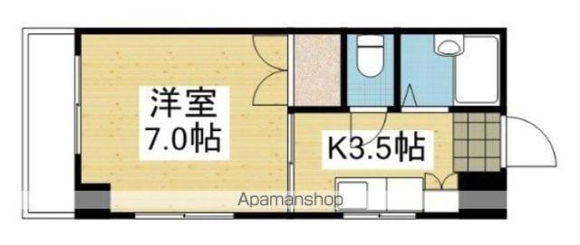 サントピア山越(1K/4階)の間取り写真