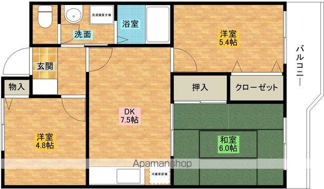ソシア加茂(3DK/3階)の間取り写真
