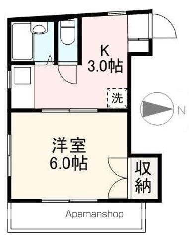 今里サンハイツ(1K/2階)の間取り写真