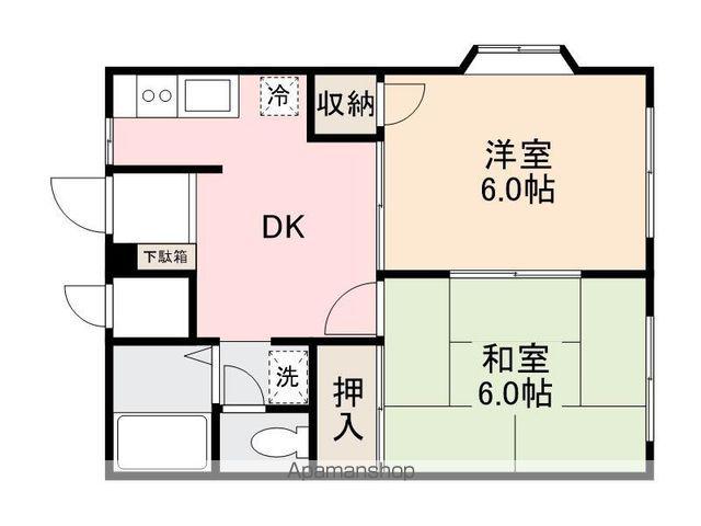 エムティエルディム(2DK/1階)の間取り写真