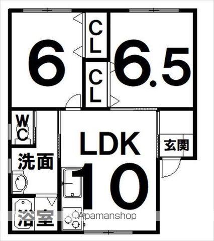 LIENⅤ(2LDK/2階)の間取り写真
