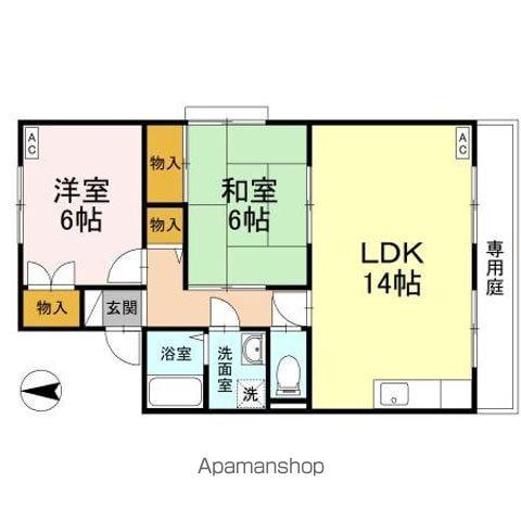 セジュール友AND友(2LDK/1階)の間取り写真