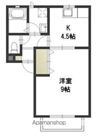 平和荘(1K/1階)の間取り写真