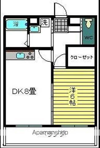 カトルセゾン(1DK/8階)の間取り写真