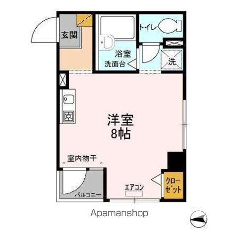 フラッツ・シゲ(ワンルーム/4階)の間取り写真