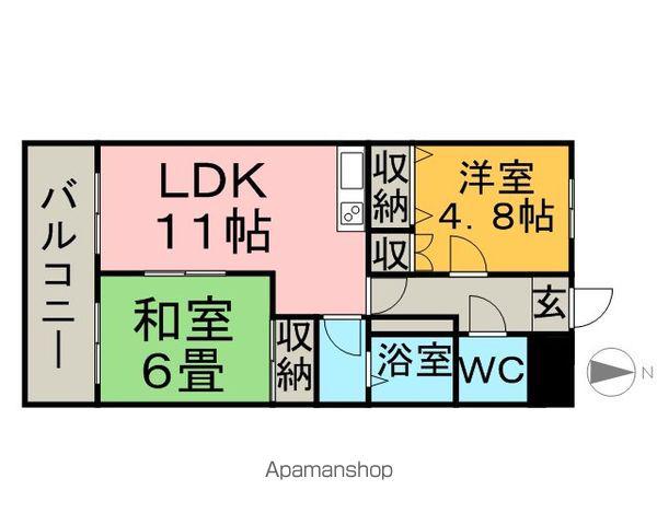 ベルメゾンきららⅠ(2LDK/2階)の間取り写真
