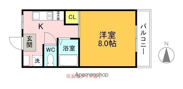 サンシティ杉山Ⅴ(1K/3階)の間取り写真