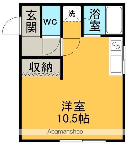 コーポサンシティ(ワンルーム/1階)の間取り写真