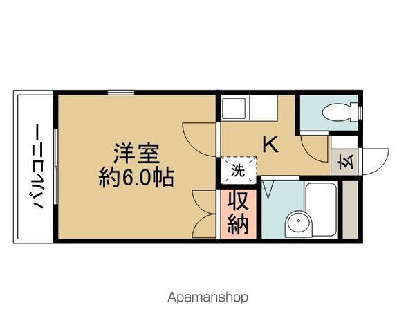 レオパレス蔵敷(1K/2階)の間取り写真