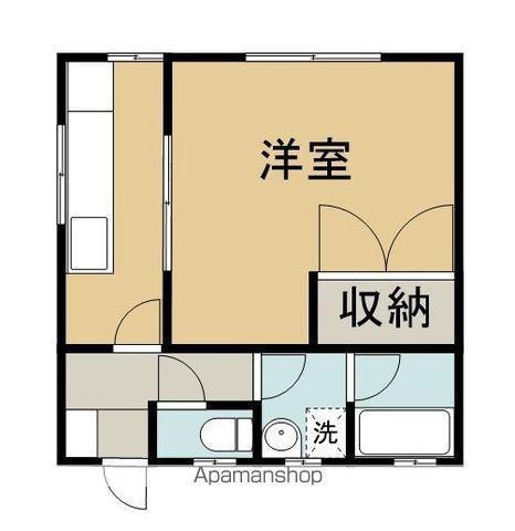 オリエンタルハイツ飯山(1DK/1階)の間取り写真