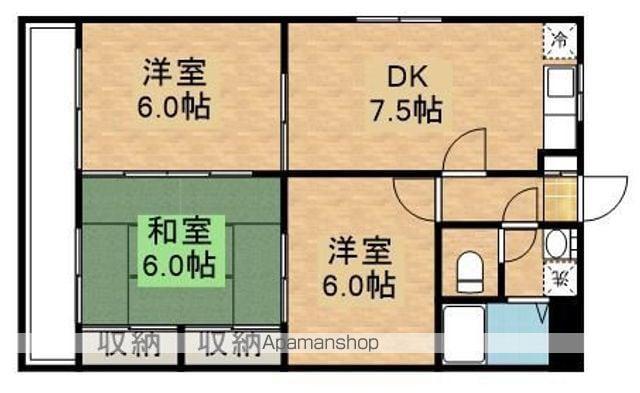 プルミエ寿(3DK/4階)の間取り写真