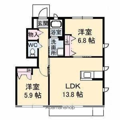 オレンジホップ(2LDK/1階)の間取り写真