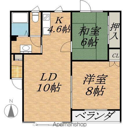 メゾンおおぐち(2LDK/2階)の間取り写真
