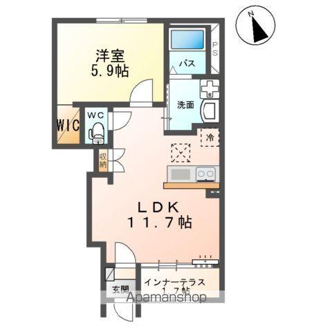 田村町徳定アパート(1LDK/1階)の間取り写真