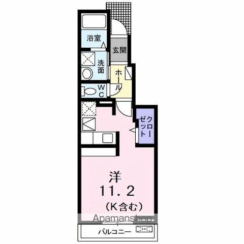 エストレージャ(1K/1階)の間取り写真
