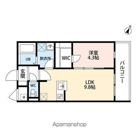 レデス東青山(1LDK/2階)の間取り写真