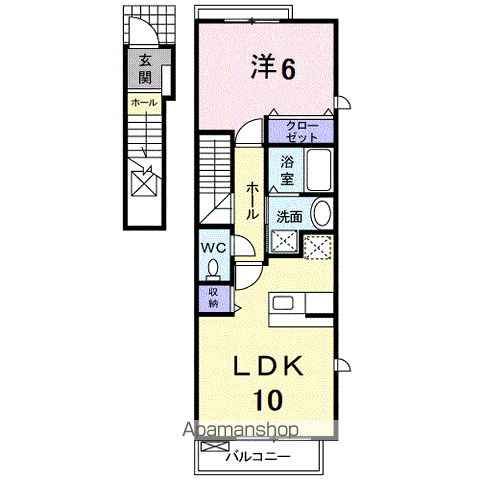 フォーゲルA(1LDK/2階)の間取り写真