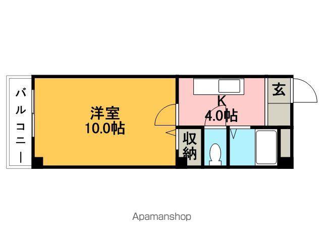 3R・S(1K/1階)の間取り写真