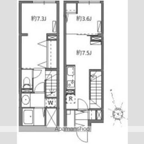 ソラシアレジデンス学芸大学Ⅱ(2DK/B1階)の間取り写真
