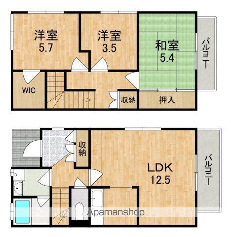 三木メゾネット(3LDK)の間取り写真