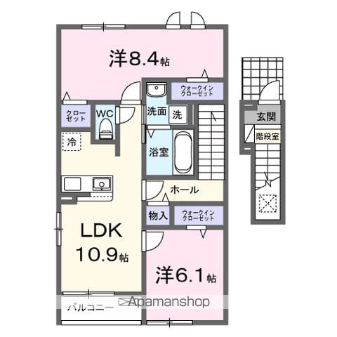 JO TOWN Ⅲ(2LDK/2階)の間取り写真