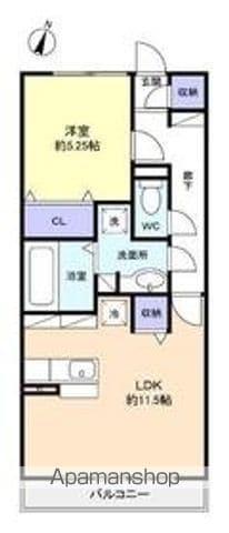 ドルチェ・アンナC(1LDK/1階)の間取り写真
