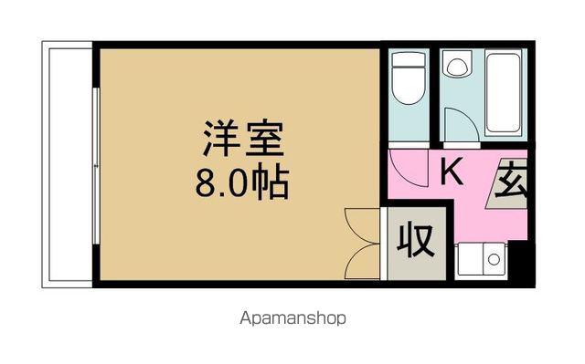 マスカットマンション西棟(1K/3階)の間取り写真