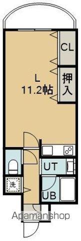 ケントパレス函館(ワンルーム/2階)の間取り写真