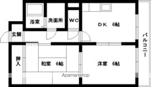 IZUMI21(2DK/1階)の間取り写真