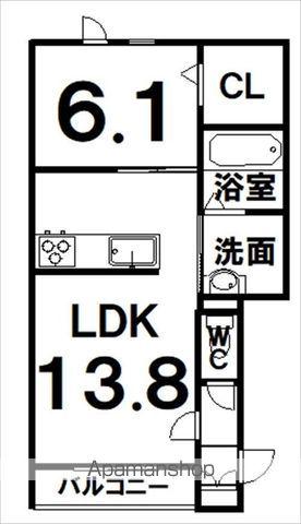 ONESELF(1LDK/2階)の間取り写真