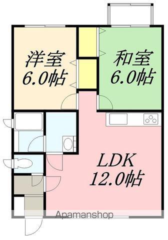 パークスワン(2LDK/1階)の間取り写真