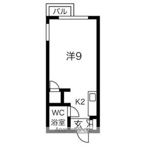 メゾンドマム(1K/2階)の間取り写真
