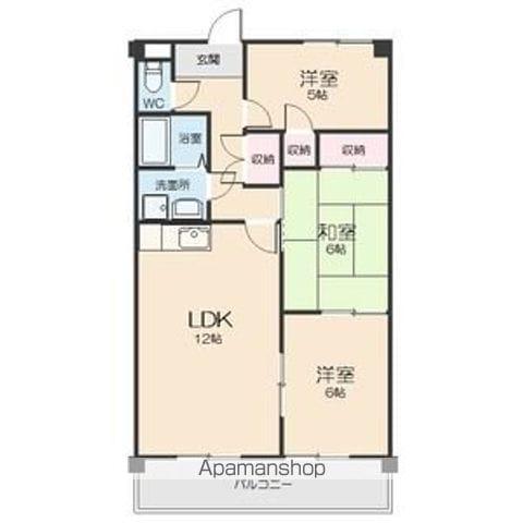 フォレスト勝川(2LDK/4階)の間取り写真