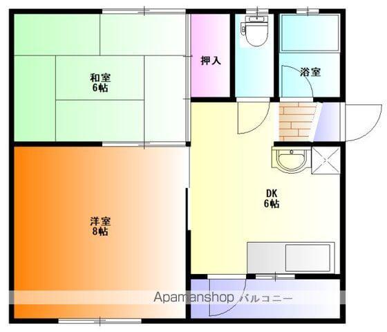 ロイヤルメゾン(2DK/2階)の間取り写真