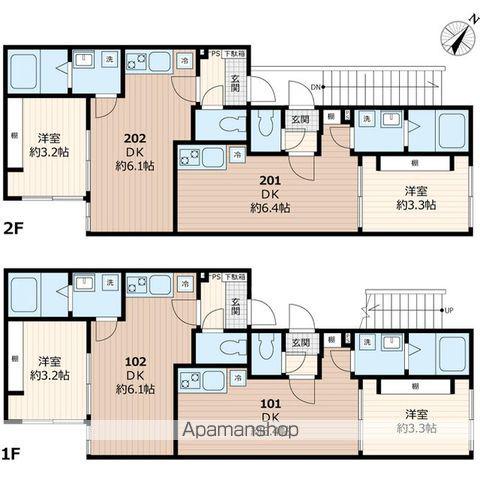 オリム新柏(1DK/2階)の間取り写真