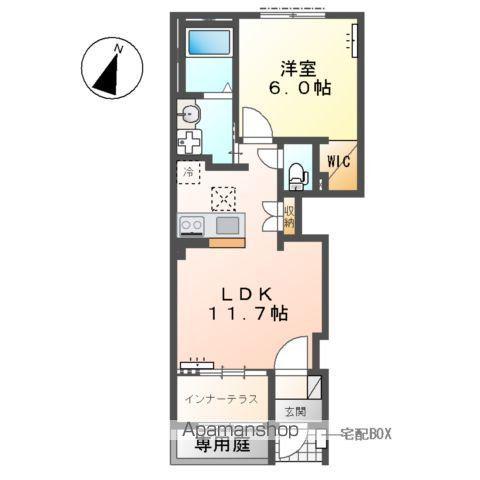 サンプレスⅡ(1LDK/1階)の間取り写真