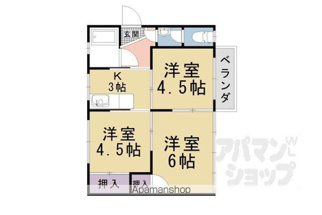 赤澤マンション(3K/3階)の間取り写真