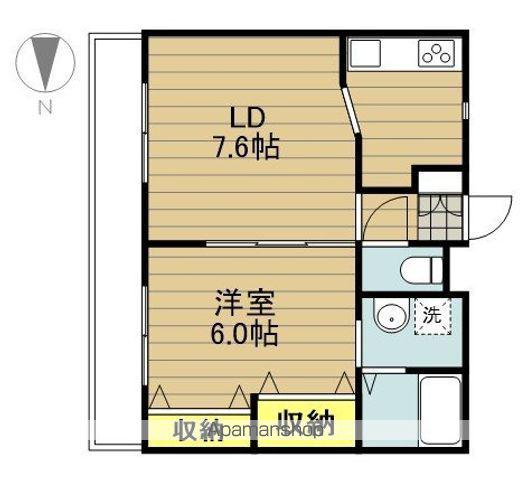 LMハイツ(1LDK/1階)の間取り写真