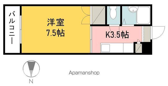 アネーロ鉄砲町(1K/3階)の間取り写真