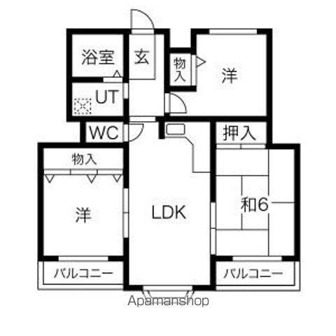 エステート松尾(3LDK/2階)の間取り写真