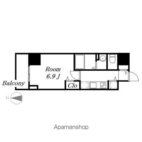 M-LUXE丸の内(1K/9階)の間取り写真