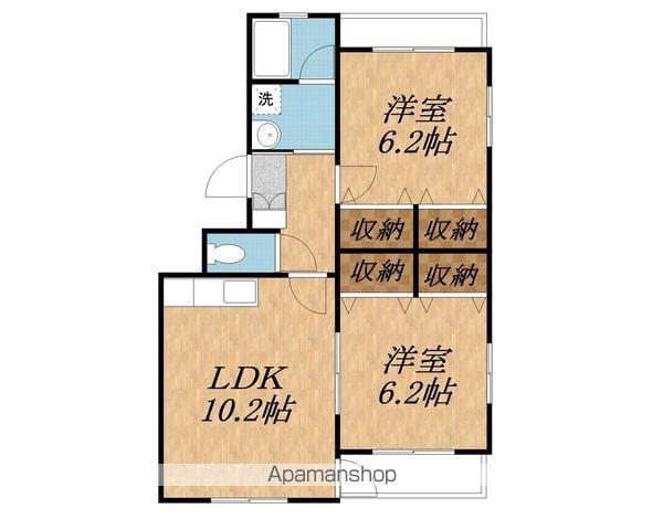 エクセレントビューⅢ(2LDK/2階)の間取り写真