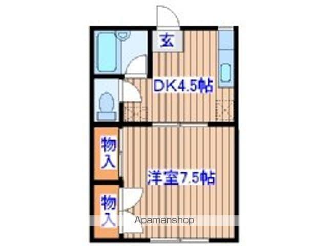 メゾンジルエット(1K/1階)の間取り写真