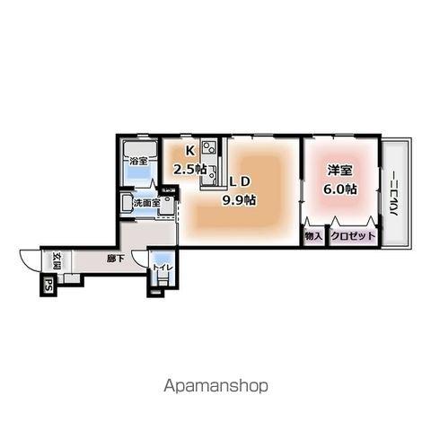 ヴェルソー エム(1LDK/3階)の間取り写真