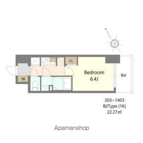S-RESIDENCE堺湊駅前AZURE(1K/10階)の間取り写真