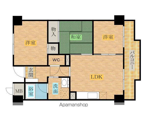 ライオンズマンション泉南樽井第2(3LDK/5階)の間取り写真