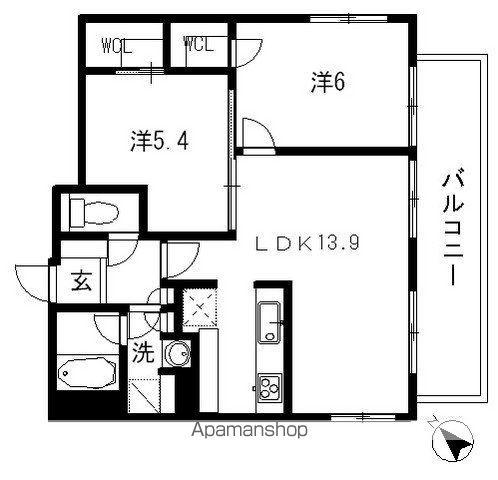 FELICIDAD (2LDK/7階)の間取り写真